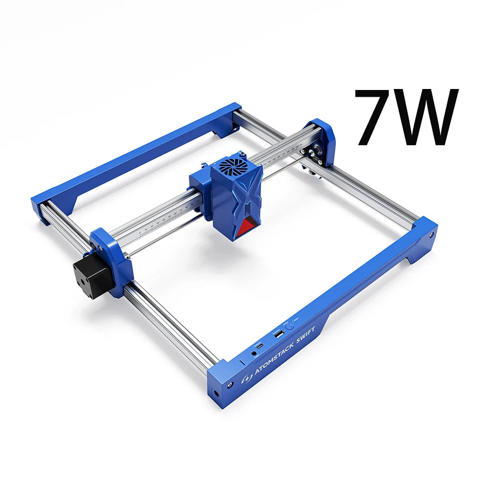 ATOMSTACK SWIFT Portable Laser Engraving Machine 12W 7W Laser Engraver Wood working Tools Diy Dog tags Acrylic Metal 300*300mm