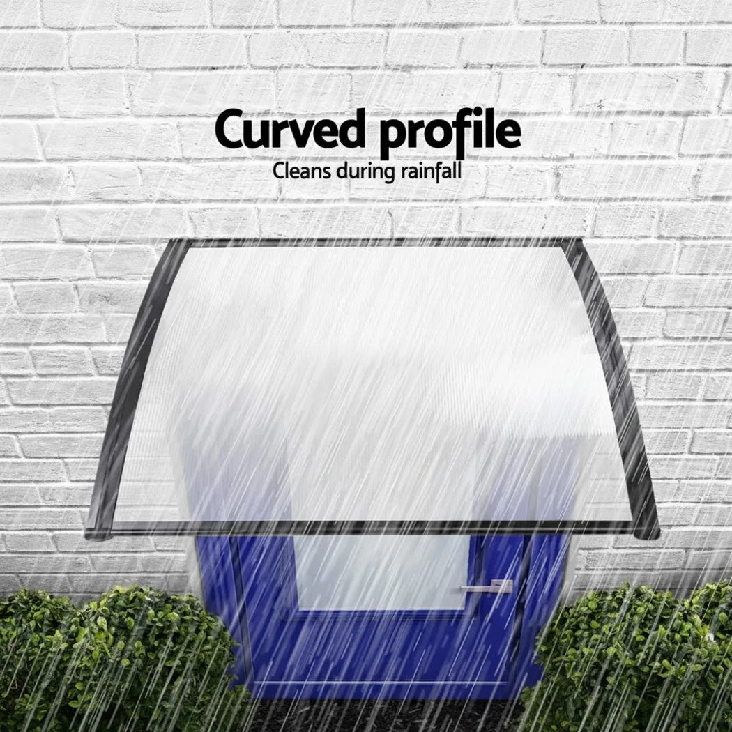 PORIYA Window Door Awning Outdoor Balcony Door Canopy Shelter Rain Cover Wind Shield
