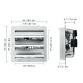 SucceBuy Shutter Exhaust Fan Aluminum Wall Mount Attic Fan w/ AC-motor Ventilation Cooling for Greenhouses Garages Shops FCC