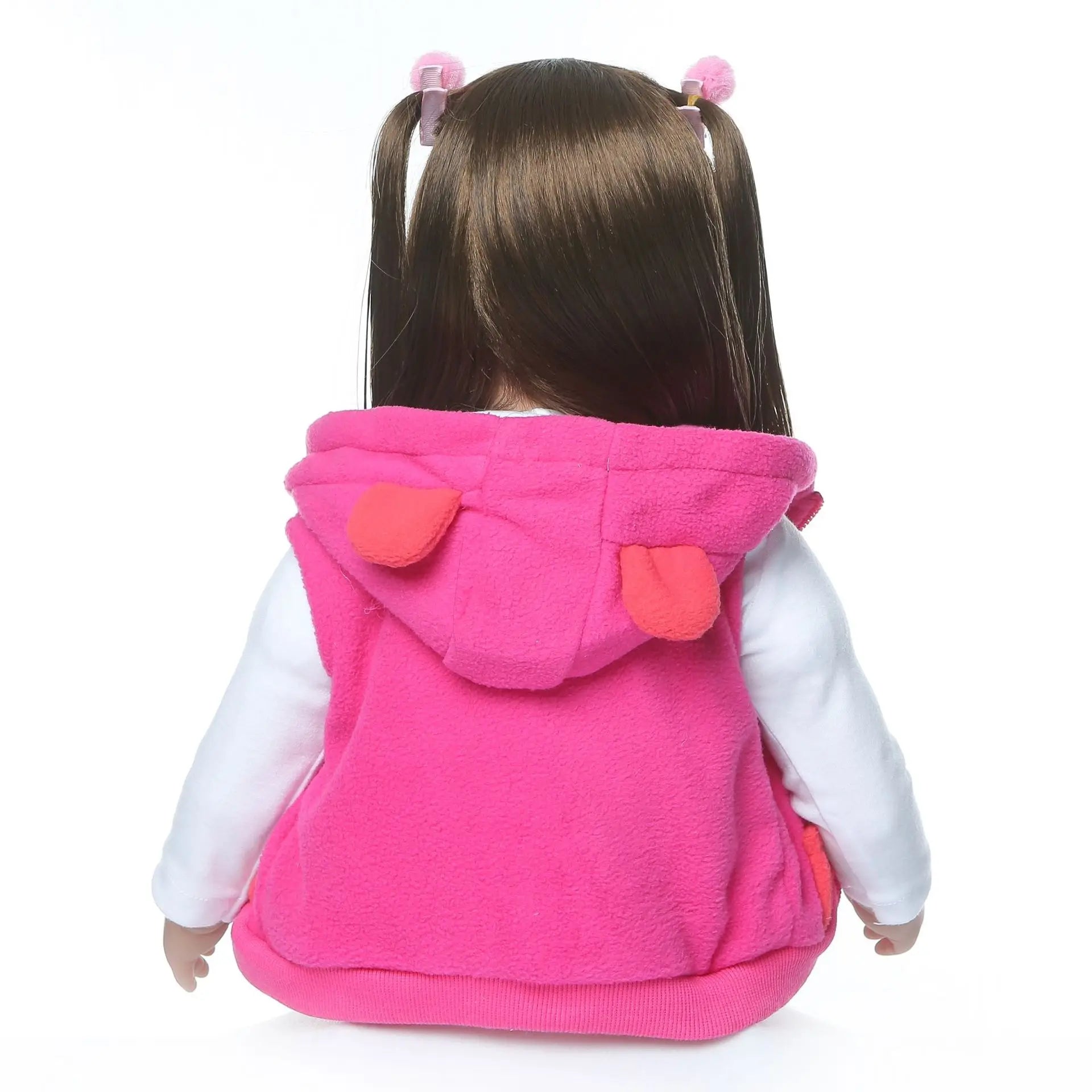 Reborn Toddler Dolls 22 inch 55cm Soft Silicone Vinyl Realistic Reborn Dolls Girls with Long Hair