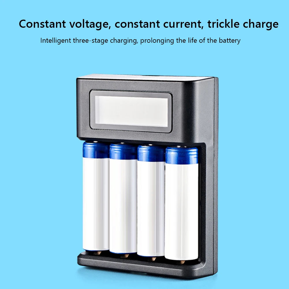 4 Slots LCD Display AA AAA Rechargeable Battery Charger USB Input Fast Charger for NI-MH /NI-CD AA AAA 1.2V Rechargeable Battery