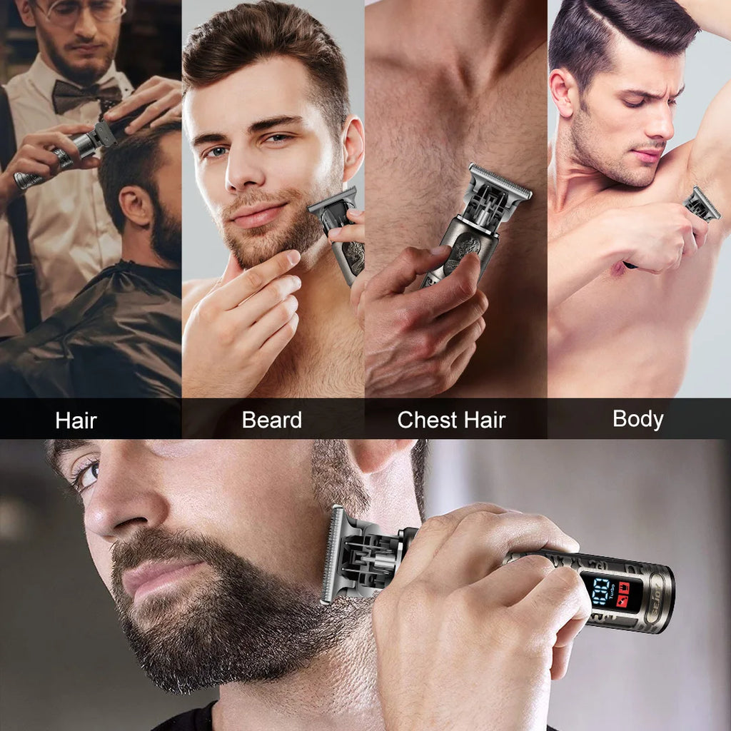 SEJOY USB Rechargeable Hair Clipper Cordless, Metal Body Dragon Design Hair Trimmer for Men,Professional Haircut Kit Hairstyling