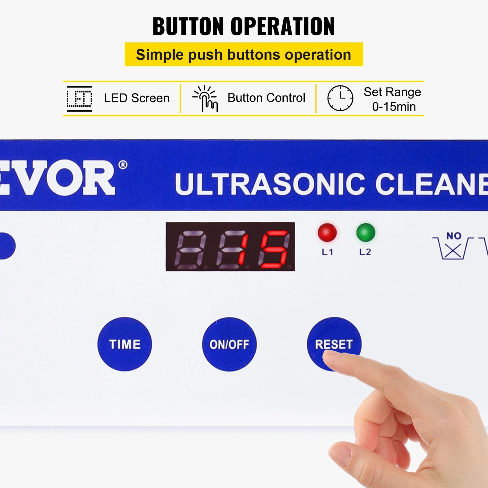SucceBuy 800ml Ultrasonic Cleaner Portable Cleaning Washing Machine 35W Mini Lave-Dishes Ultrasound Bath Sonic Home  Appliance