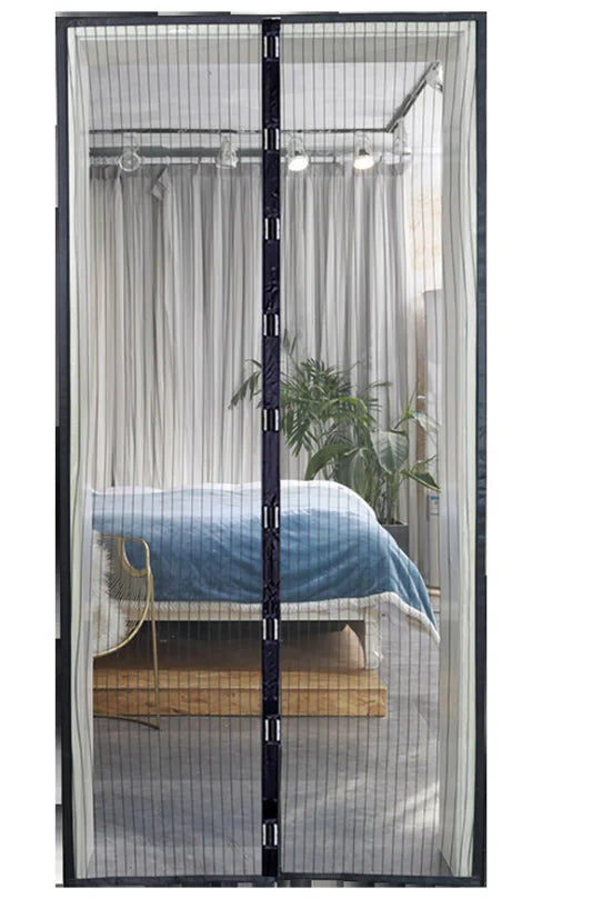 Magnetic stripe mosquito net  mesh door black/white net summer insect proof curtains