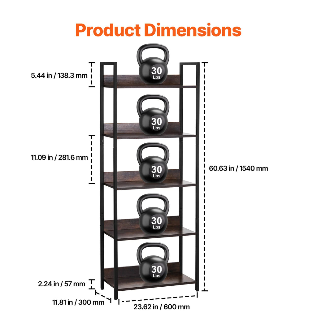SucceBuy Metal Bookshelf 3-14-Tier Tall Industrial Bookshelf Vintage Display Storage Bookcase with Open Shelves to Home Office