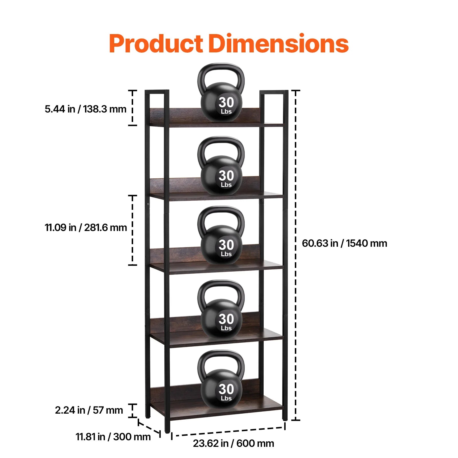 SucceBuy Metal Bookshelf 3-14-Tier Tall Industrial Bookshelf Vintage Display Storage Bookcase with Open Shelves to Home Office