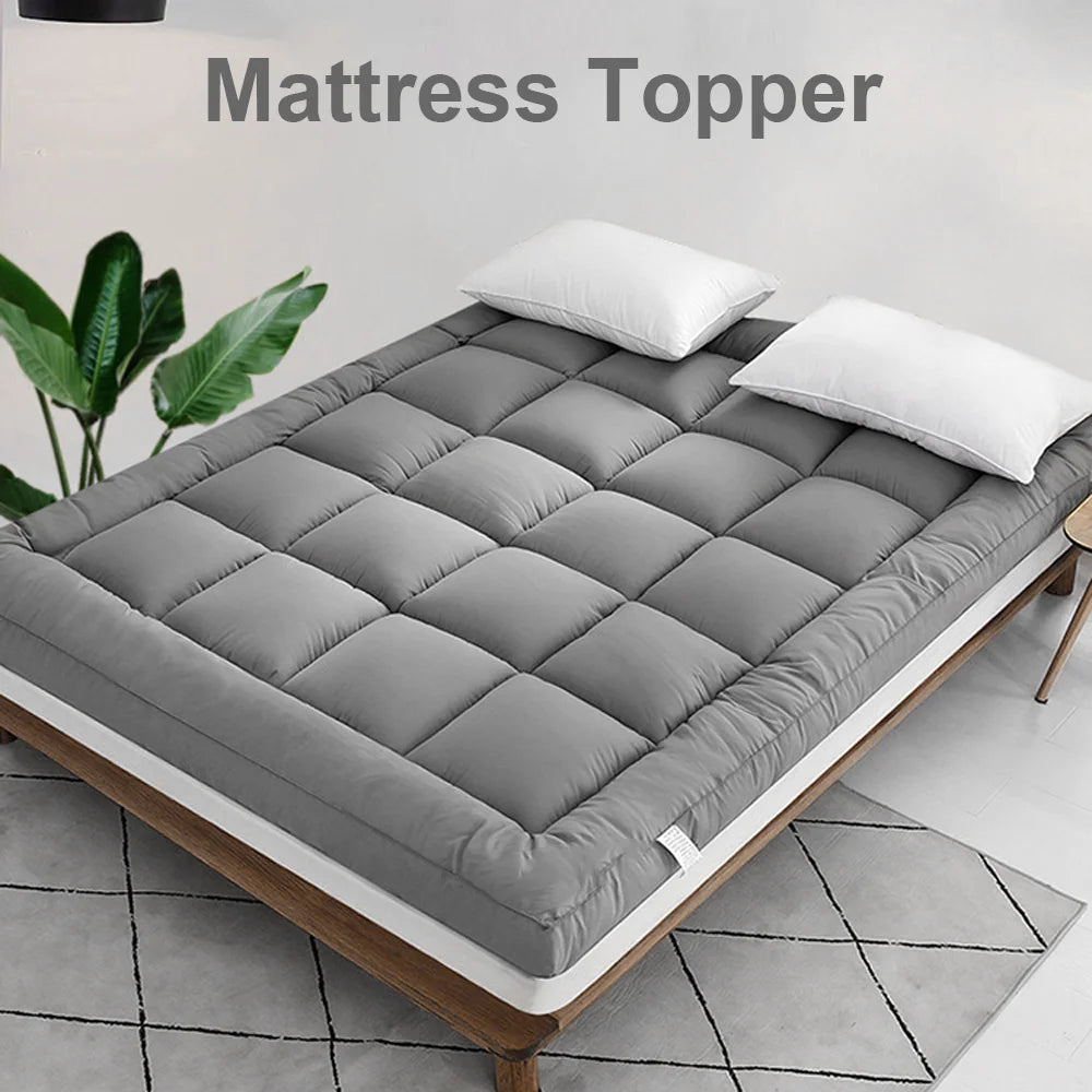 10CM Bedding Luxury Pillowtop Mattress Topper Mat Pad Protector 2024 – ALL SIZES