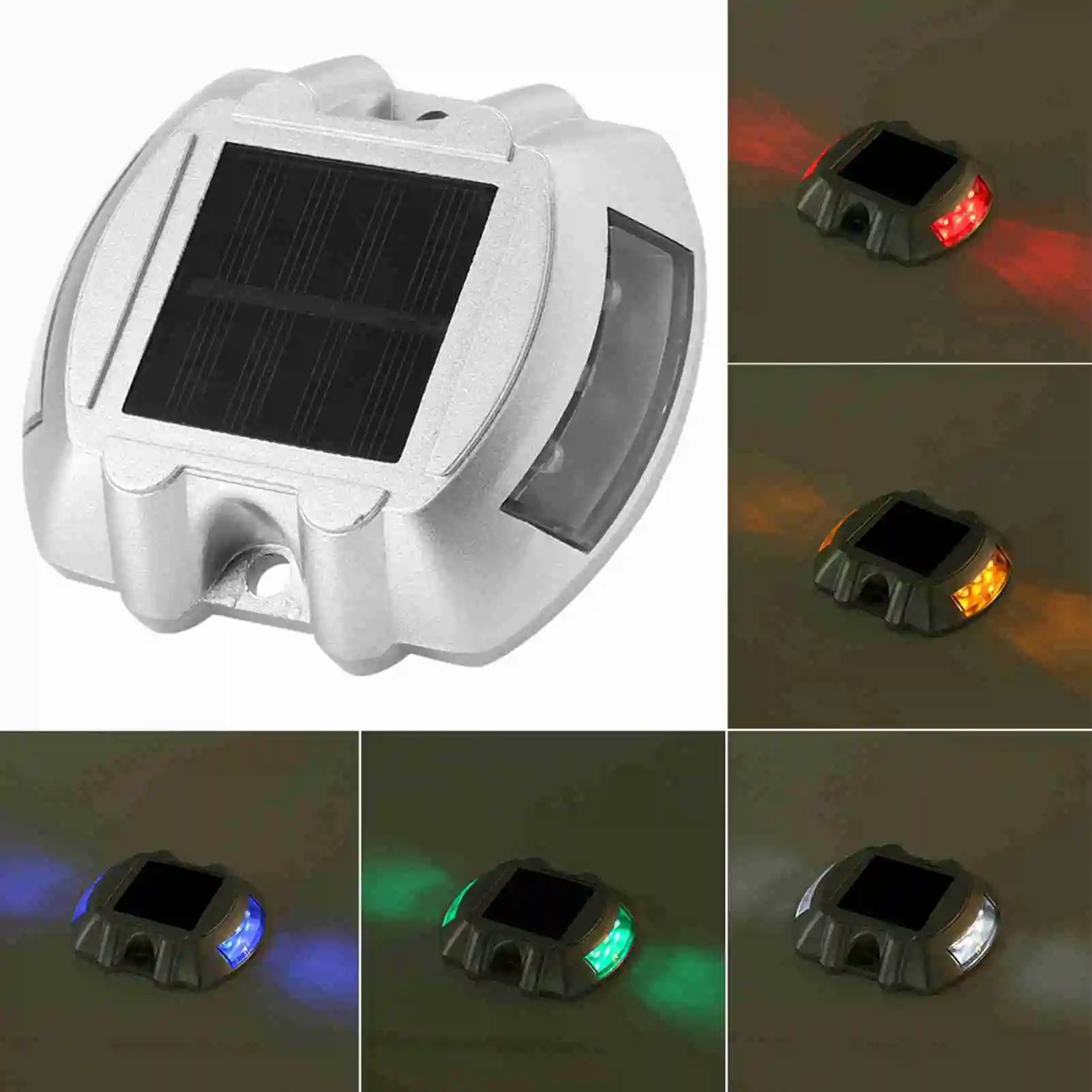 Casting Aluminum Solar Power Water Resistant 6 LED Lamp Wireless Outdoor Road Driveway Pathway Light Pathway Lamp Outdoor Light