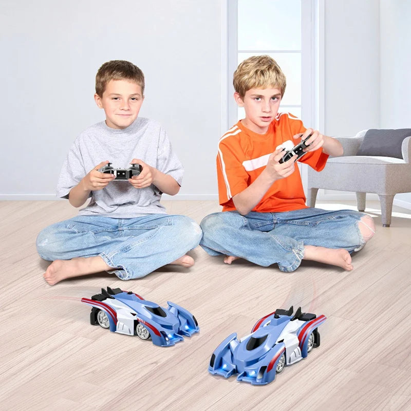 Wall Climbing Remote Control Car With Headlight, Dual Mode 360° Rotating RC Stunt Car Wall  Gift For Kids Birthday