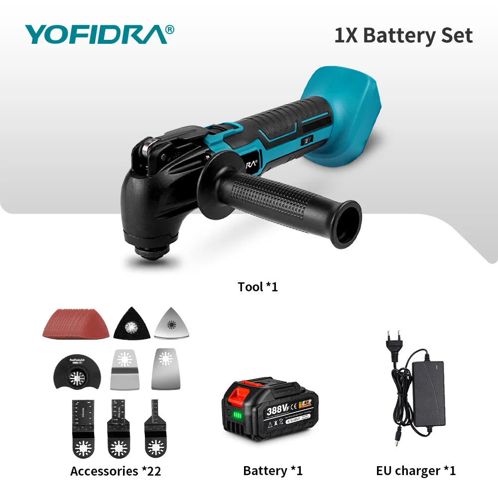 Cordless Oscillating Multi function Tool 6 Gears Adjustable Rechargeable Renovator Trimmer Shovel For Makita 18V Battery Pin