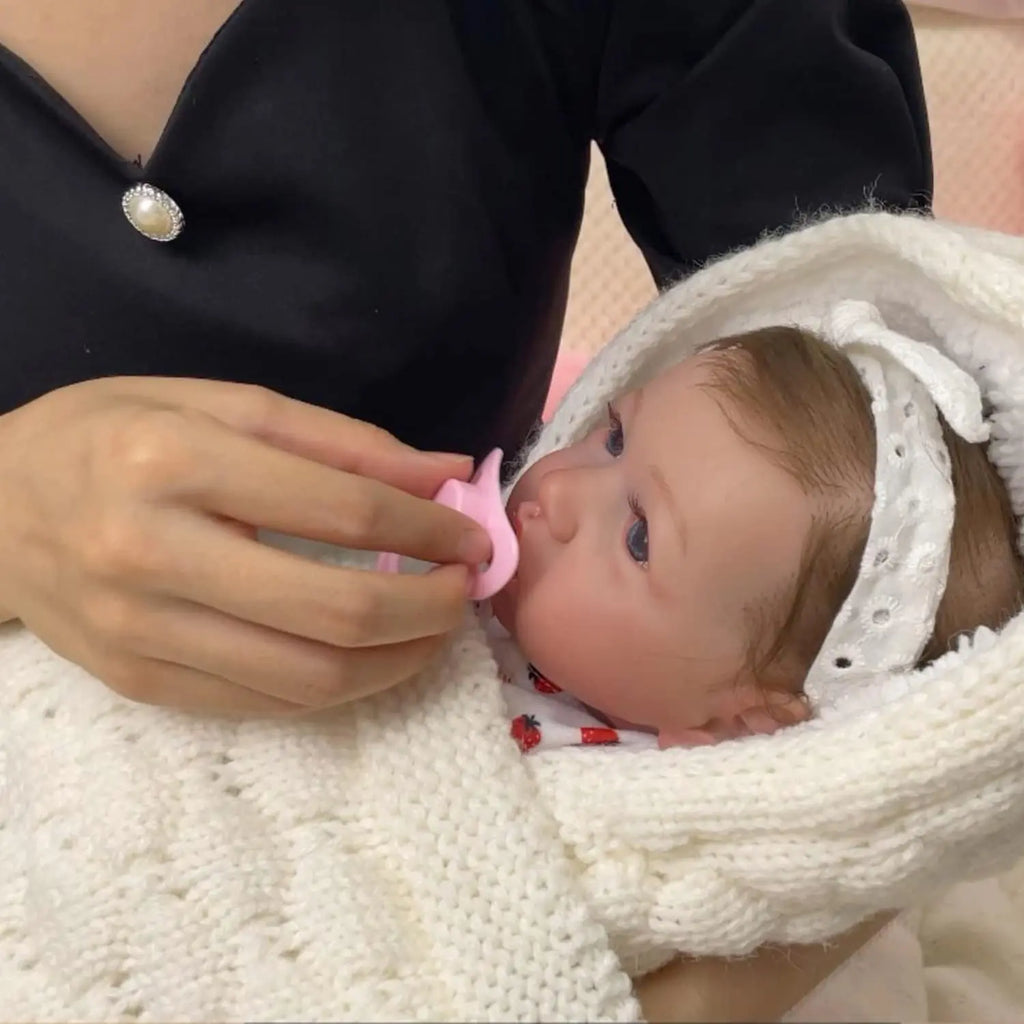 Lifelike Reborn Baby Doll Girl 55cm Handmade Realistic Newborn Baby Doll Soft Silicone Vinyl Reborn Toddler Doll