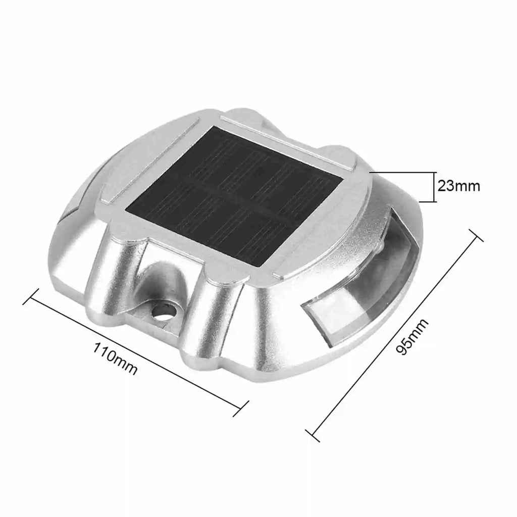Casting Aluminum Solar Power Water Resistant 6 LED Lamp Wireless Outdoor Road Driveway Pathway Light Pathway Lamp Outdoor Light