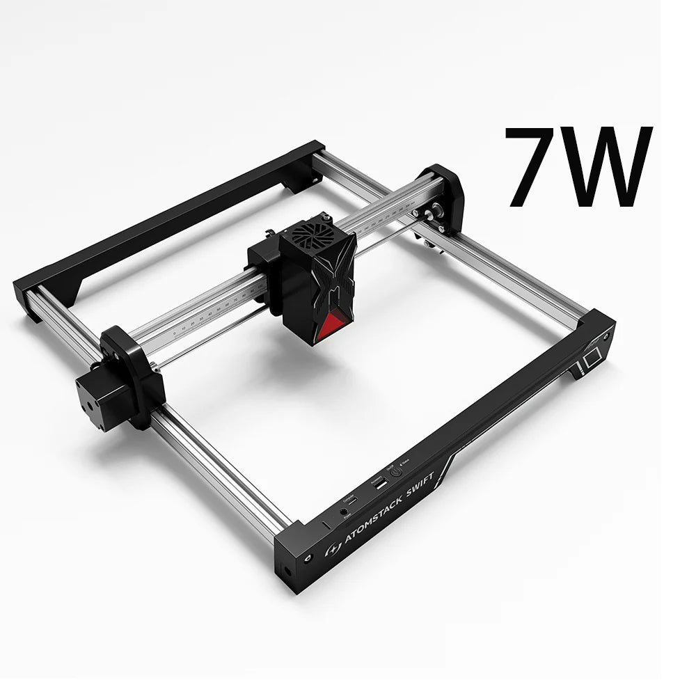 ATOMSTACK SWIFT Portable Laser Engraving Machine 12W 7W Laser Engraver Wood working Tools Diy Dog tags Acrylic Metal 300*300mm