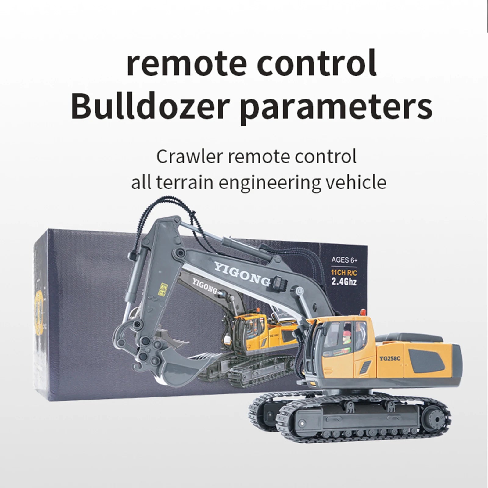 Remote Control Heavy Excavator 1/20 11CH Crawler 2.4G Wireless Electric RC Car