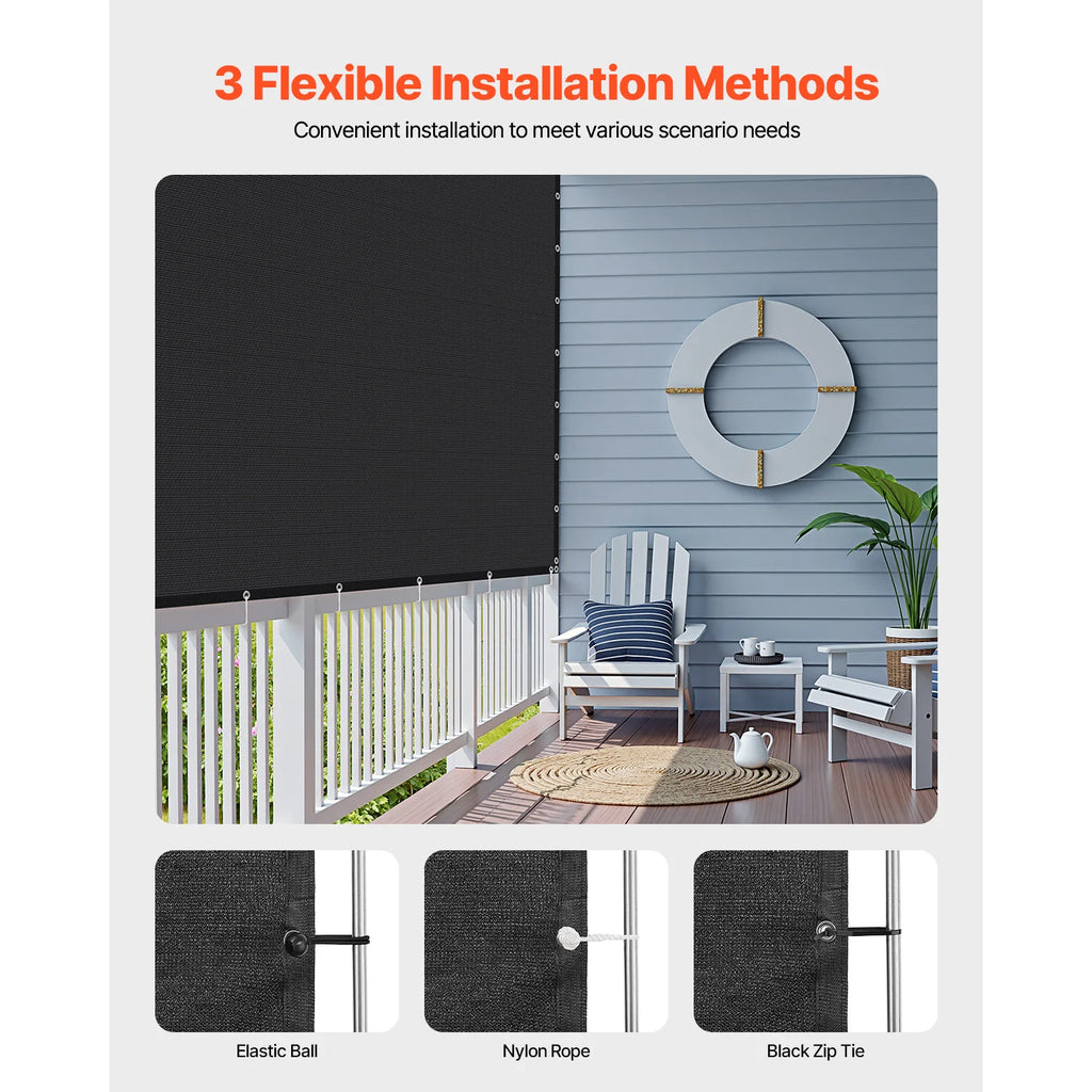 SucceBuy 90% Sun Shade Cloth 10x10/12/20ft Pergola Shade Cover 140 GSM HDPE Canopy Privacy Screen for Outdoor Backyard Garden