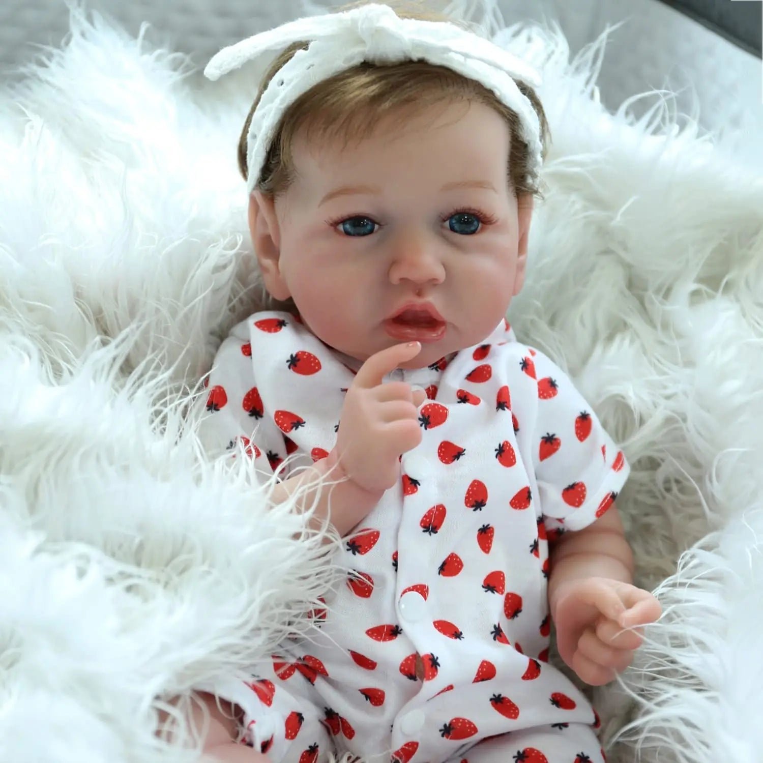 Lifelike Reborn Baby Doll Girl 55cm Handmade Realistic Newborn Baby Doll Soft Silicone Vinyl Reborn Toddler Doll