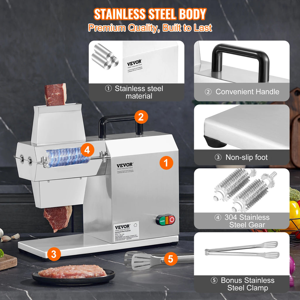 SucceBuy17inch 54Blades Commercial Meat Tenderizer 450W Electric Meat Tenderizer Machine for Pork Chicken Fish