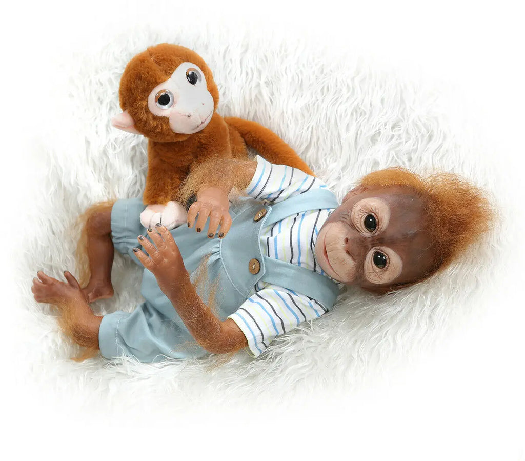 Reborn Monkey Dolls Realistic Reborn Dolls Boys 21inch 52cm Soft Silicone Vinyl Newborn Baby