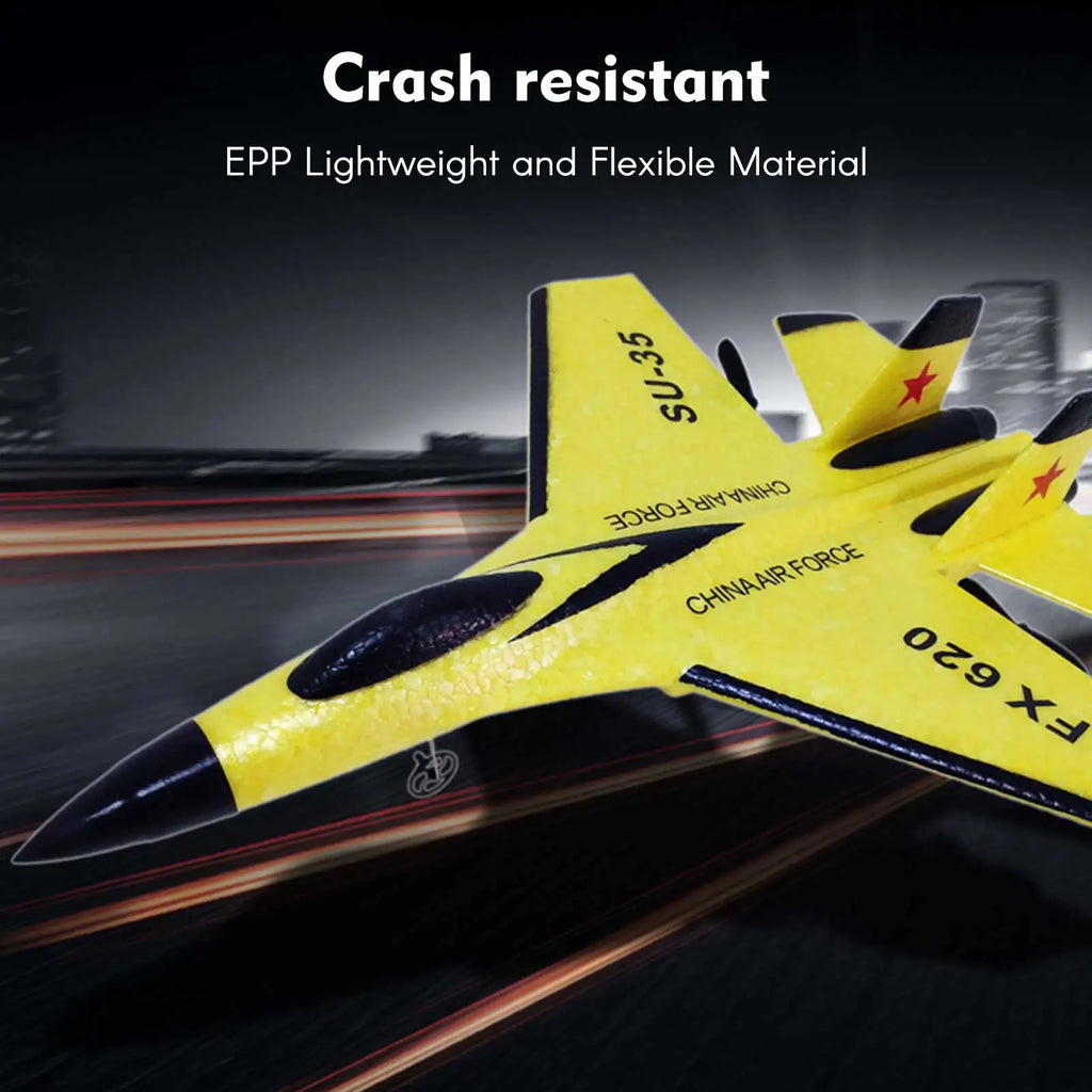 2.4GHz RC Plane Gliding SU-35 Aircraft RC Airplane Model EPP Flight Toys 3-axis Gyro Stability for Adults Kids Boys 1 Battery