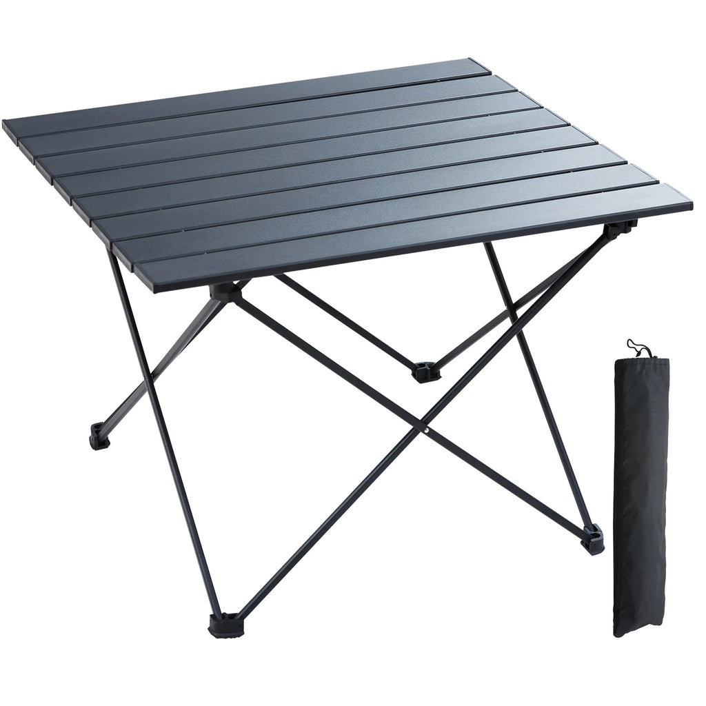 SucceBuy 66 lb Camping Folding Table Picnic BBQ Ultralight Aluminum Folding Beach Table with Carry Bag for Fishing Hiking Picnic