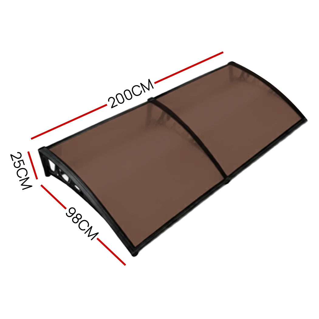 PORIYA Window Door Awning Outdoor Balcony Door Canopy Shelter Rain Cover Wind Shield