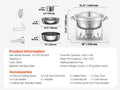 SucceBuy 4Pack Chafing Dish Buffet Set Stainless Steel Chafer w/4 Full Size Pan Round Catering Warmer Server for Party Banquets
