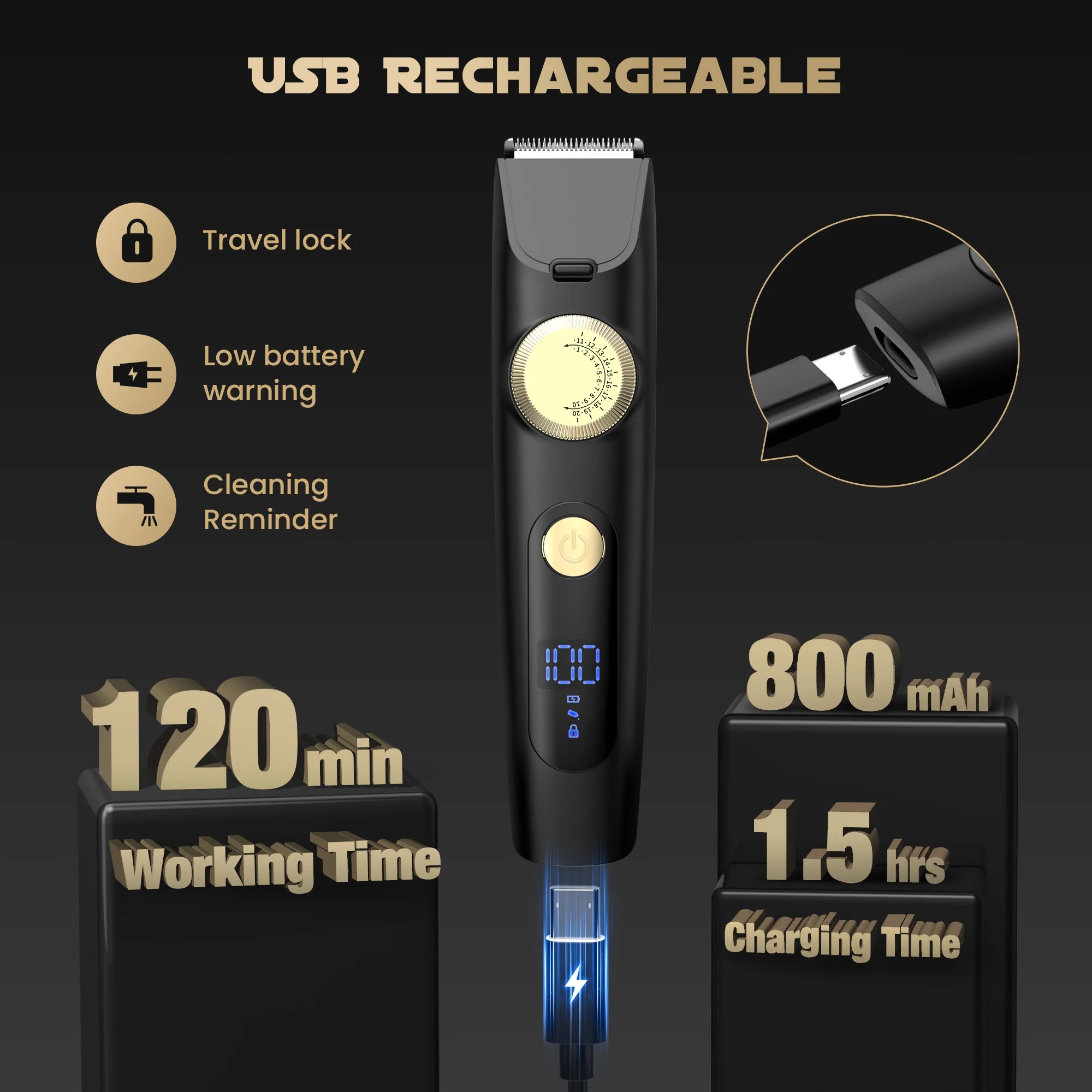 SEJOY Body Groin Area Hair Trimmer Lawn Mower Ceramic Blade Wet Dry Clippers Pubic Armpit Hair Hygiene Removal Bikini Trimmer