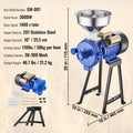 SucceBuy Electric Grain Mill Grinder3000W  Commercial Corn Mill w/Funnel Thickness Adjustable Powder Machine Heavy Duty Grinder
