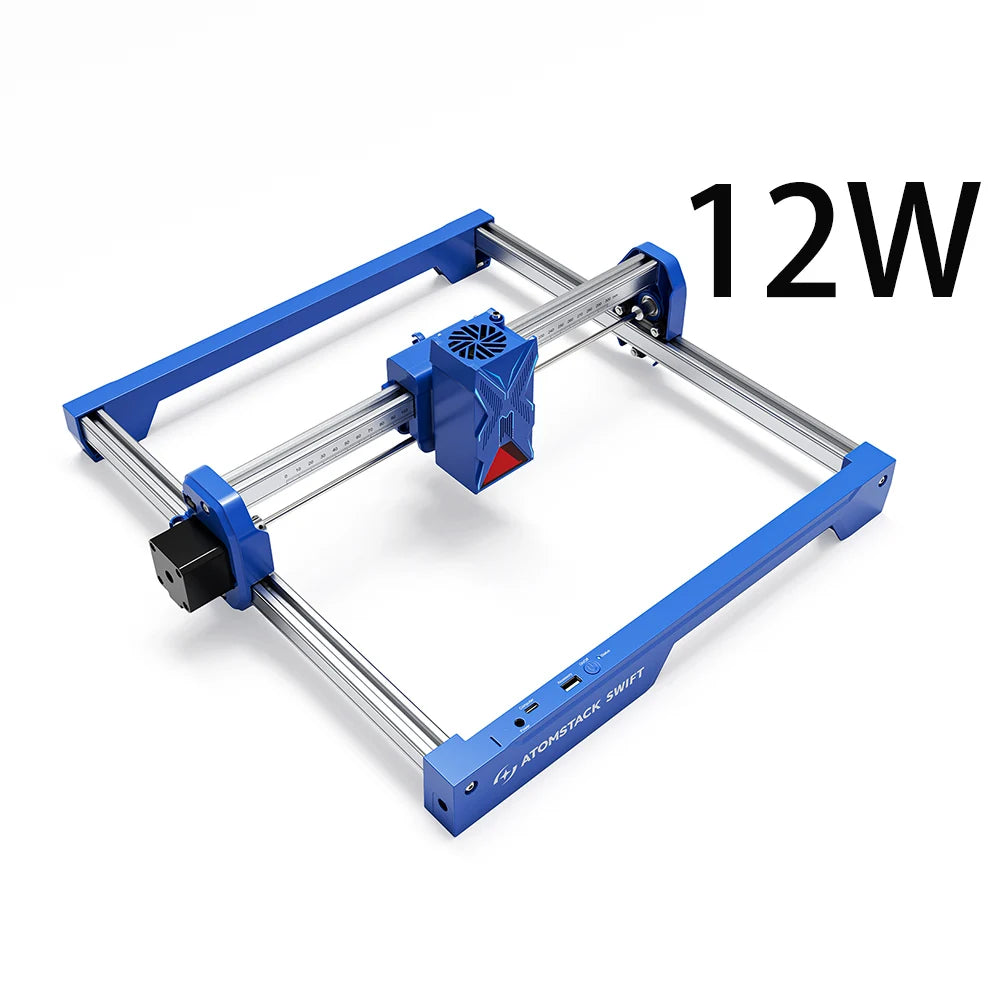 ATOMSTACK SWIFT Portable Laser Engraving Machine 12W 7W Laser Engraver Wood working Tools Diy Dog tags Acrylic Metal 300*300mm