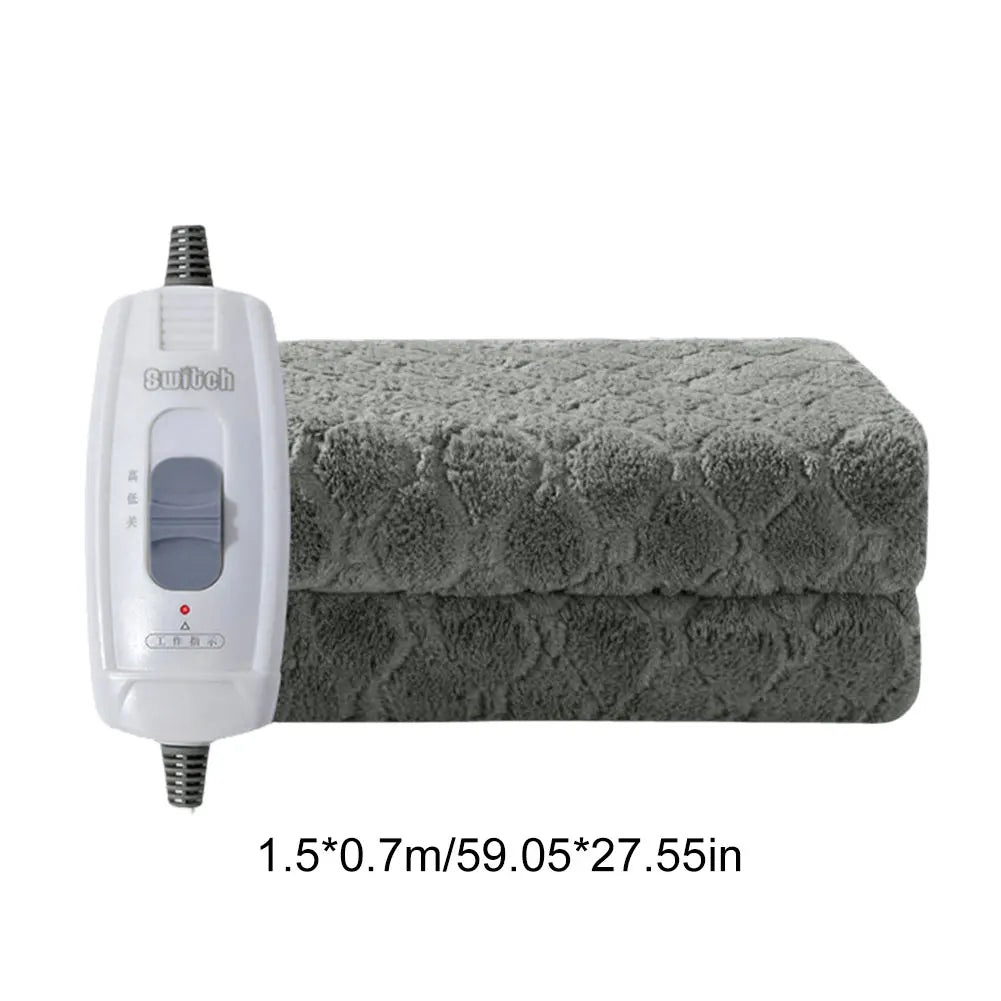 Intelligent Electric Heated Blanket Portable Smart Body Warmer Single Double Velvet Plush for Home Office Bedroom Camping ﻿