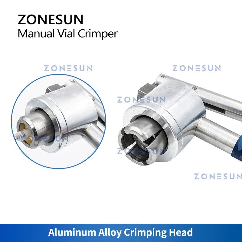 ZONESUN ZS-PBC1 Stainless Steel Portable Crimper Vial Sealer Perfume Bottle Sealing Machine Manual Capper Capping Machine Tools