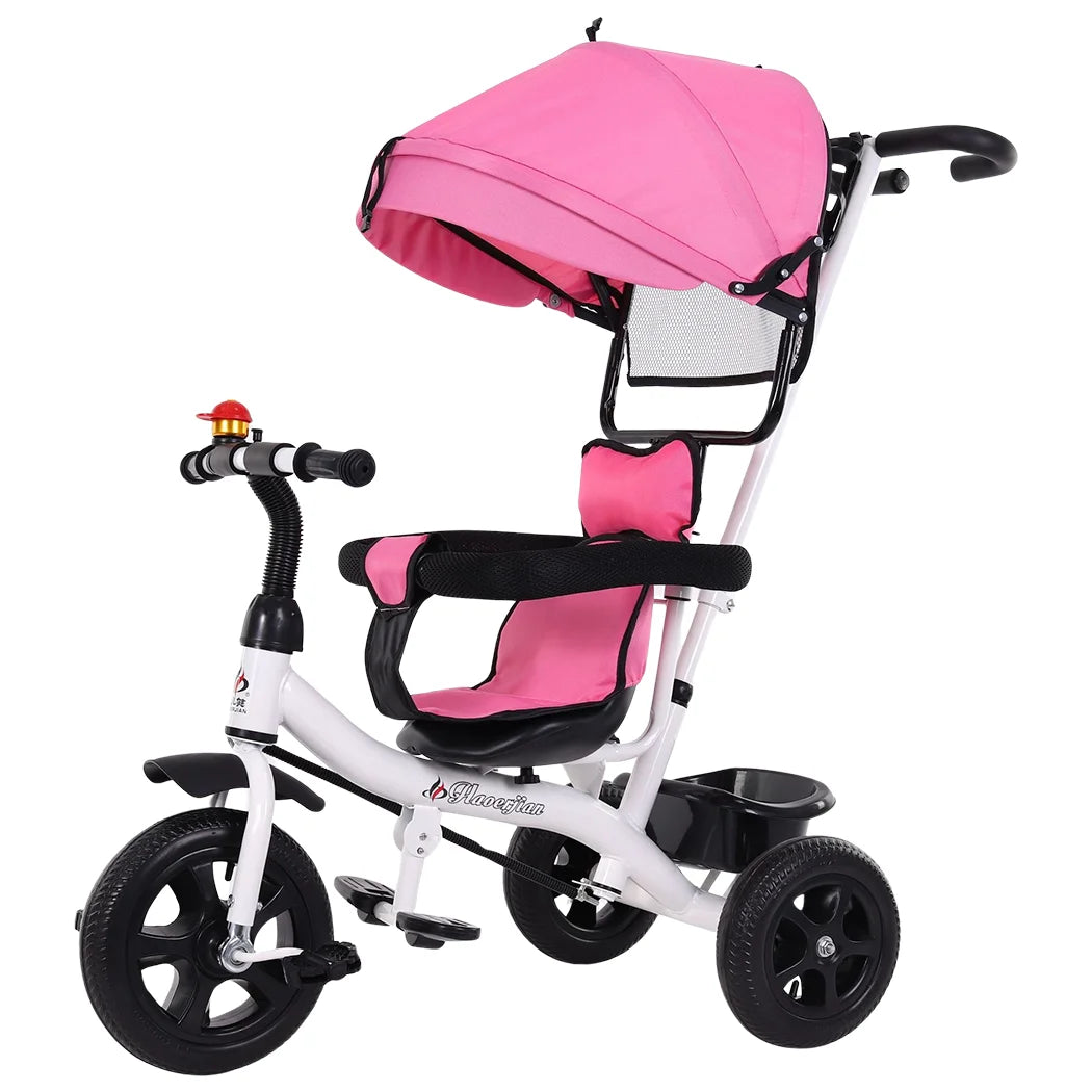 4 In 1 Tricycle Bike Trike Baby Prams Kids Stroller Toddler Ride-On Toy Gift AAA