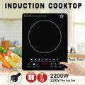 2200W Electric Induction Cooktop Portable Ceramic Glass Cook Top Kitchen Cooker