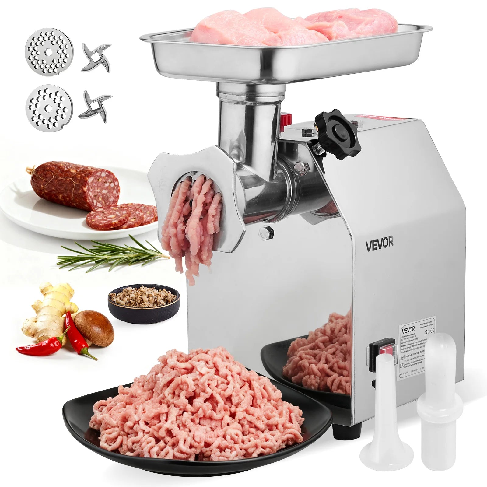 SucceBuy  Meat Grinder 5.5 Lbs-9.2 Lbs/Min Capacity Electric Meat Mincer w/ Blade Grinding Plate Sausage Maker for Kitchen Home