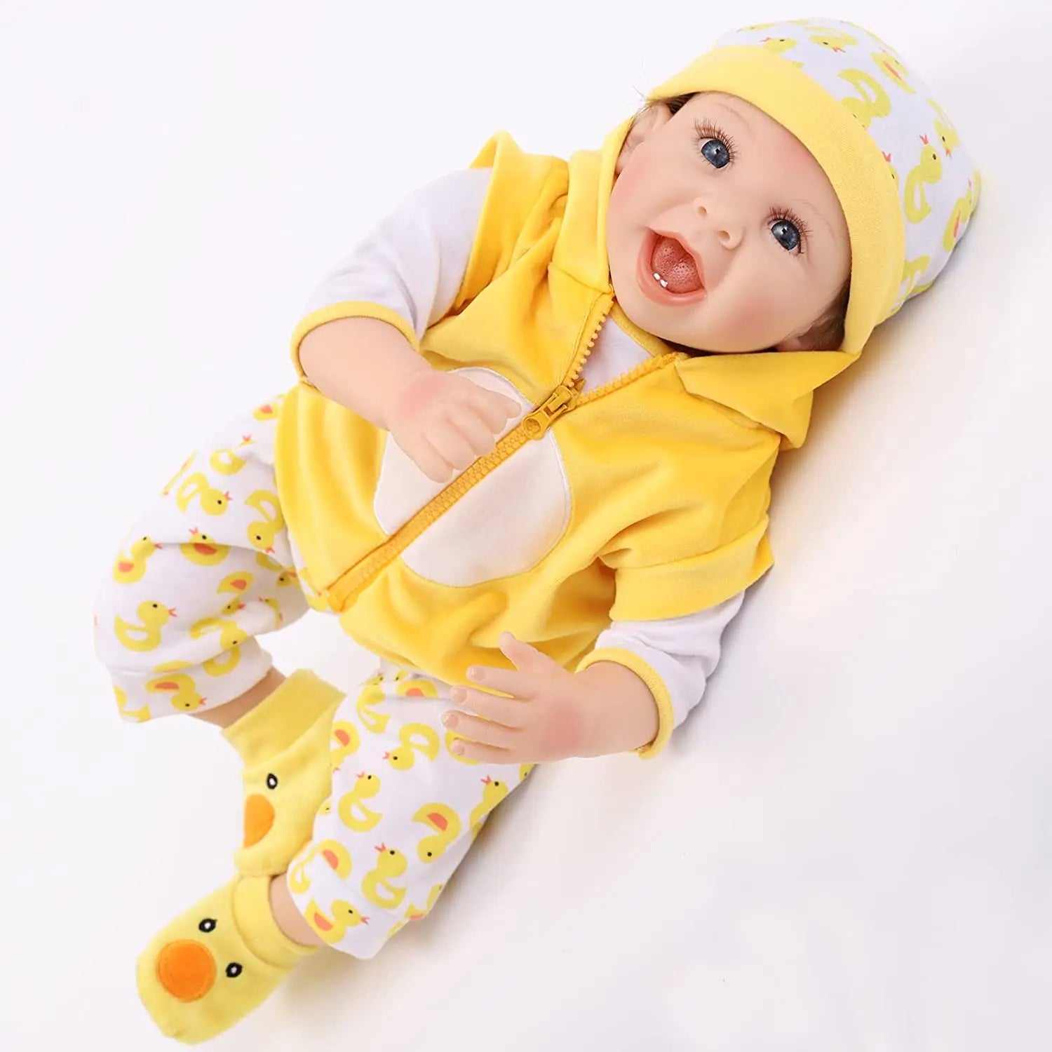 24 Inch 60cm Reborn Toddler Dolls for Girls Realistic Soft Silicone Vinyl Simulation Lifelike Doll Collectible Toy