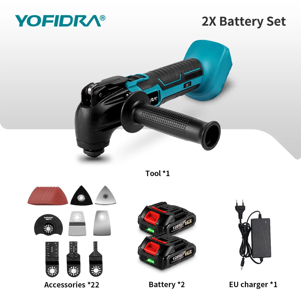 Cordless Oscillating Multi function Tool 6 Gears Adjustable Rechargeable Renovator Trimmer Shovel For Makita 18V Battery Pin