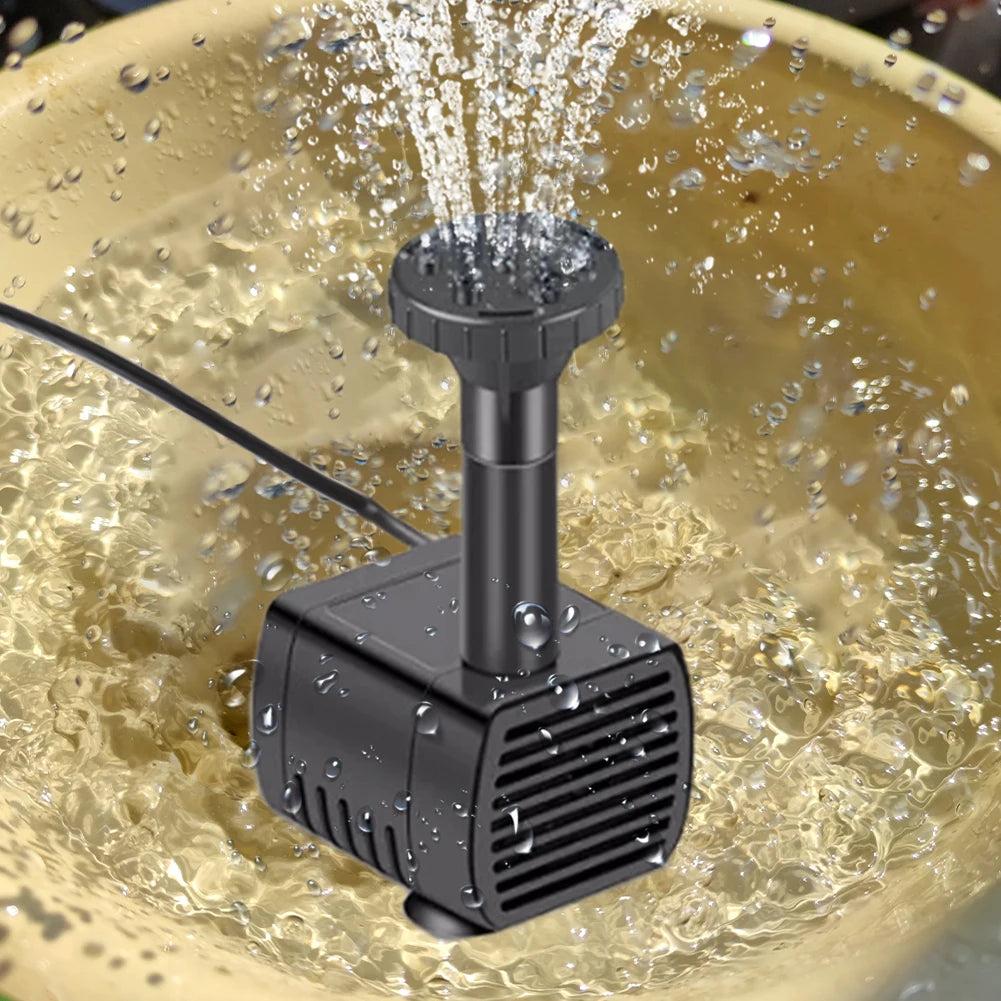 Solar Fountain Pond Pump Kit with Nozzles Solar Powered Fountain Water Pump Solar Fountain for Bird Bath Ponds Garden Fish Tank