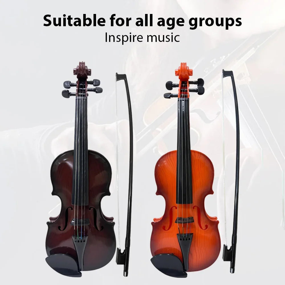 Simulated Violin Music Practice Violin Violin Kit Musical Instrument Performance Props Gifts Adjustable Strings for Beginners
