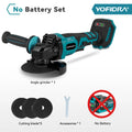 YOFIDRA 125MM Brushless Electric Angle Grinder 3000W 3Gears Polishing Cutting Machine Wood Power Tool For Makita 21V Battery Pin