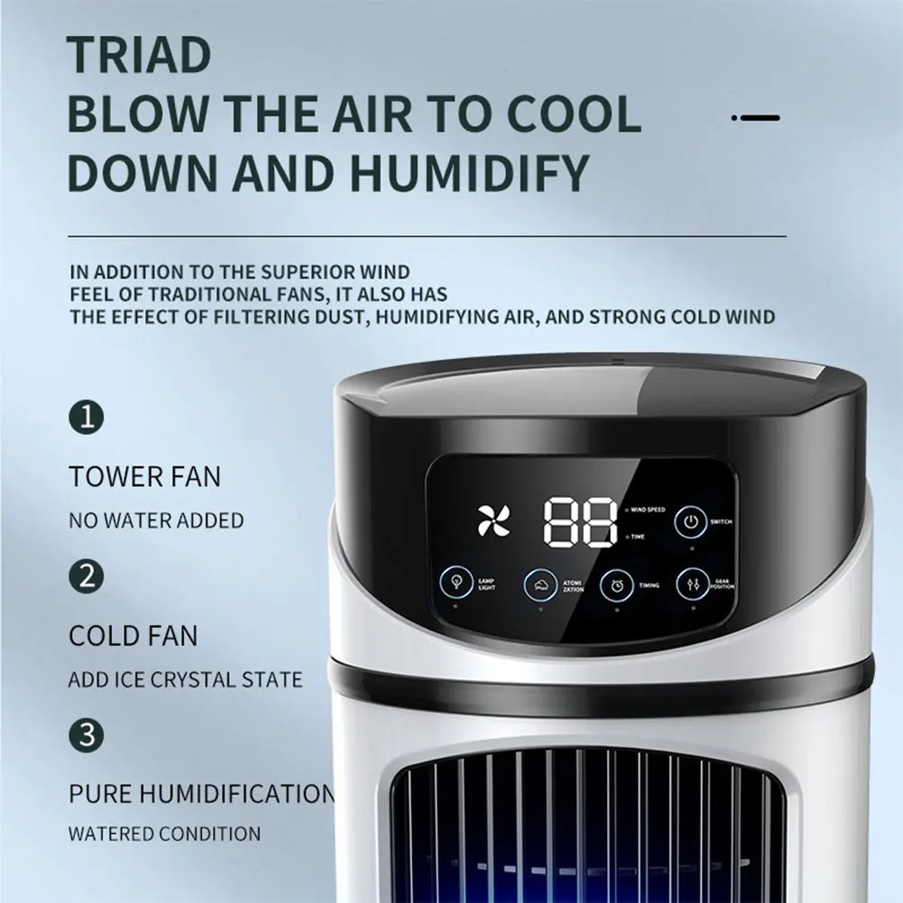 3 in 1 Quiet Cooling Desk Fan 6 Speeds Adjustable Personal Quiet Table Fan Circulation Wind Air Cooler for Home Office Desktop