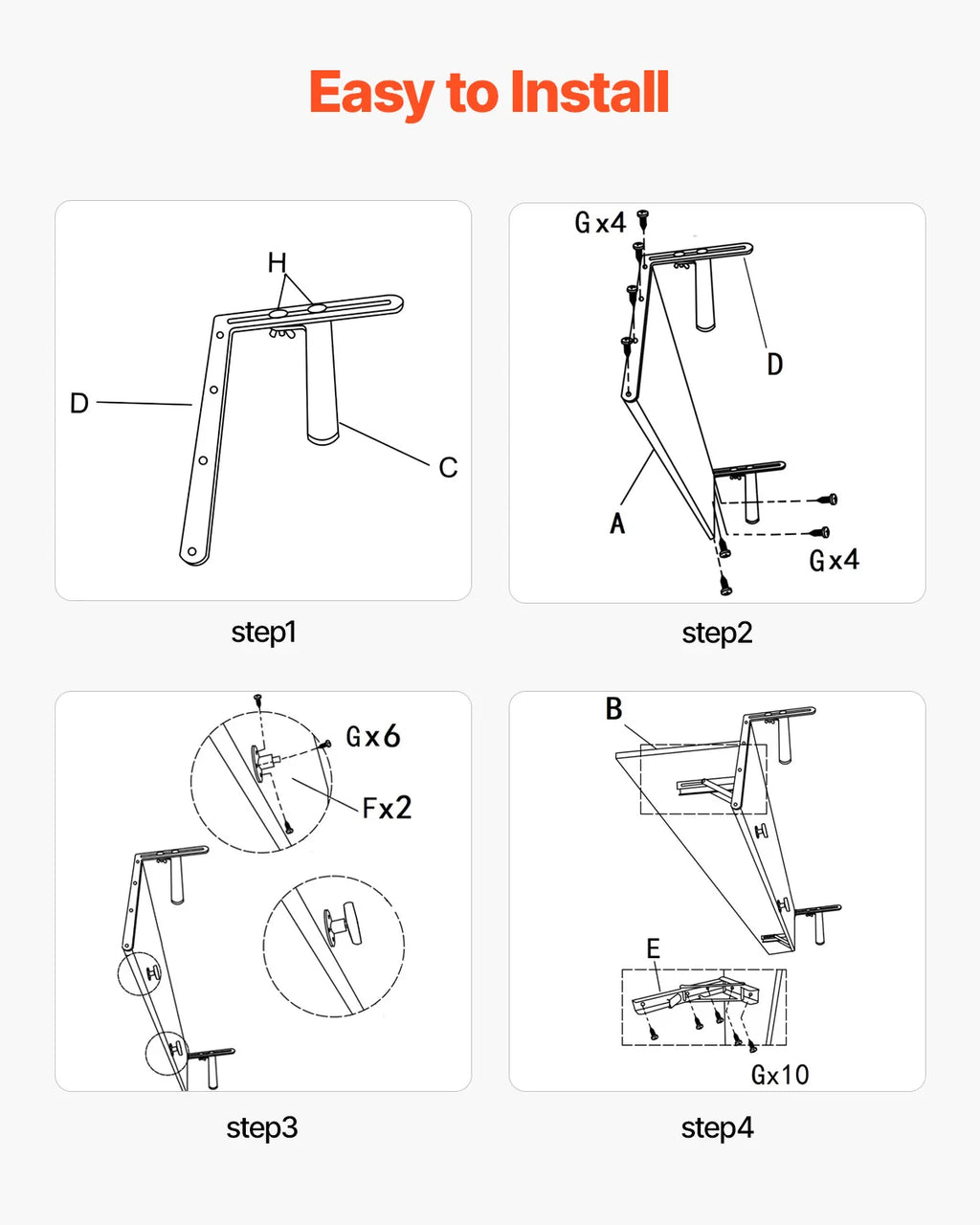SucceBuy Balcony Hanging Table Folding Balcony Railing Table Outdoor Balcony Bar Table for Railings Serving Table for Patio