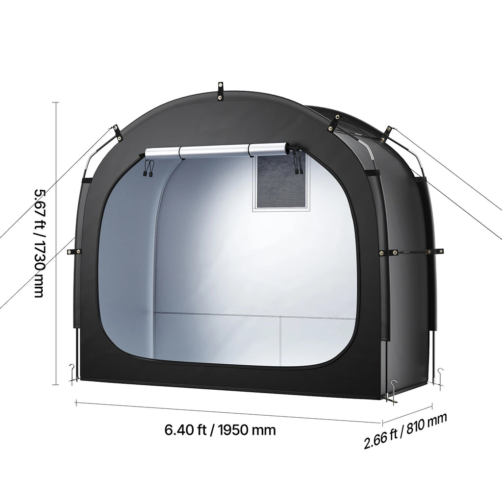 SucceBuy Bike Storage Tent Outdoor Waterproof Spacious Bike Storage Tent with Ventilated Window High Strength Fiberglass