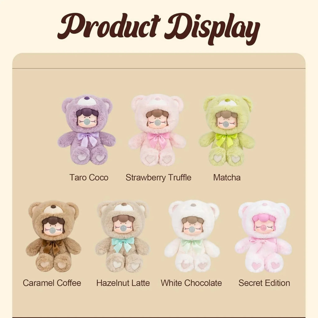 Rolife Plush Blind Box Nanci's Colorful Chocolate Cutie Action Figure Collectible Plush Doll Toys Surprise Box for Kids Friends