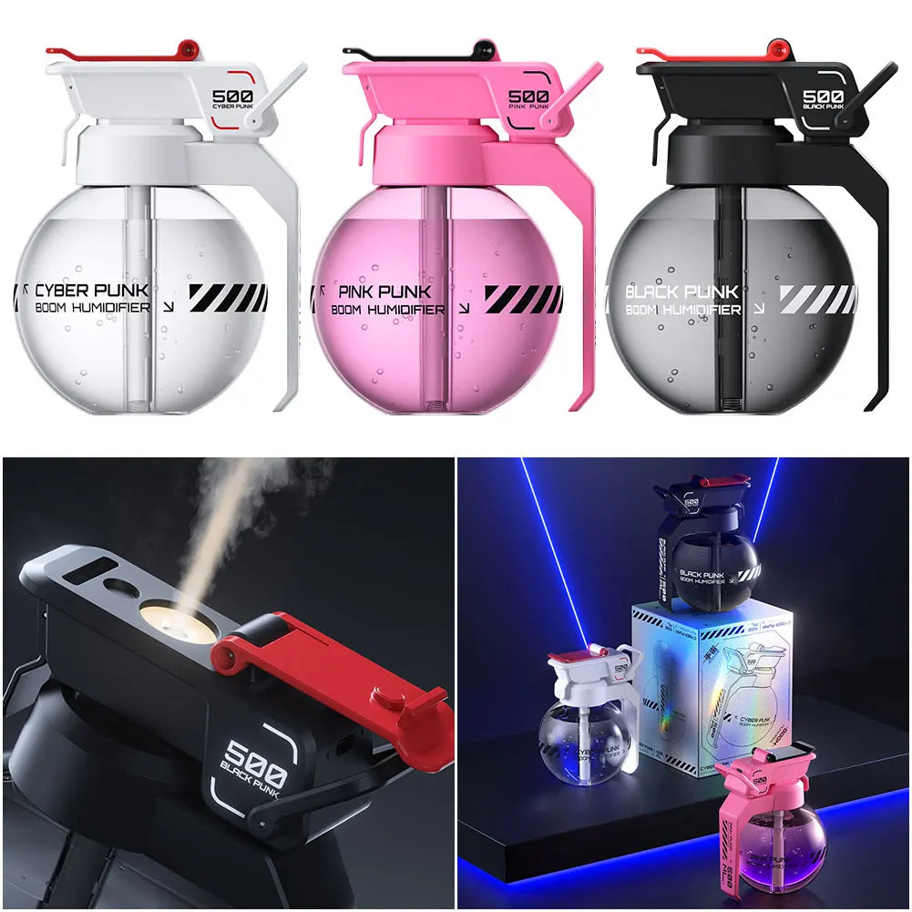 500ML Grenade Aroma Diffuser Decorative Aromatherapy Diffuser Air Diffuser Humidifier for Bedroom Home Office Creative Gift