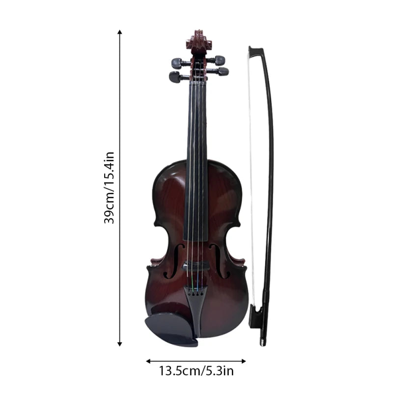 Simulated Violin Music Practice Violin Violin Kit Musical Instrument Performance Props Gifts Adjustable Strings for Beginners