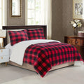 1pc Cozy Sherpa Fleece Buffalo Plaid Blanket - Sofa, Bed, And Outdoor Use - All-Season, Machine Washable, Soft Warm 4lbs, Weight