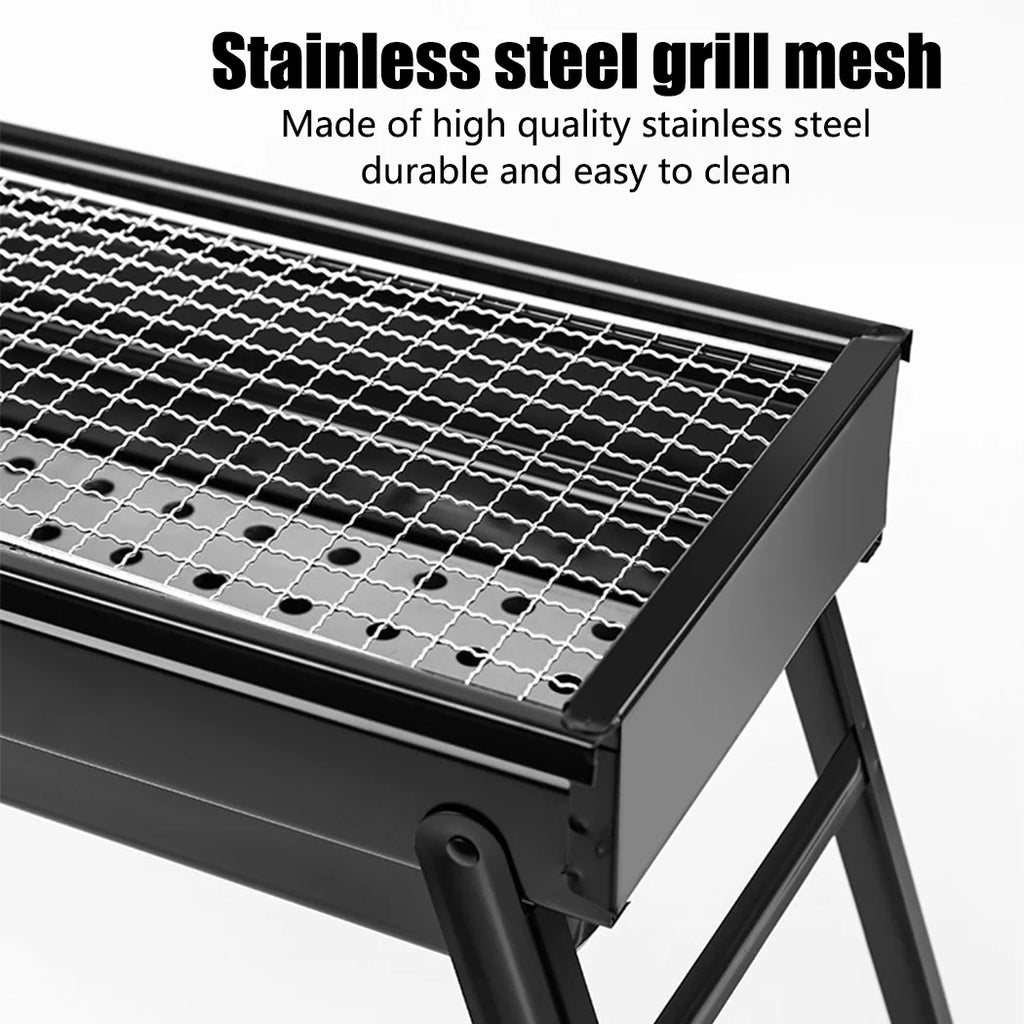 Charcoal BBQ Grill Portable Smoker Barbecue Outdoor Foldable Camping Set AU