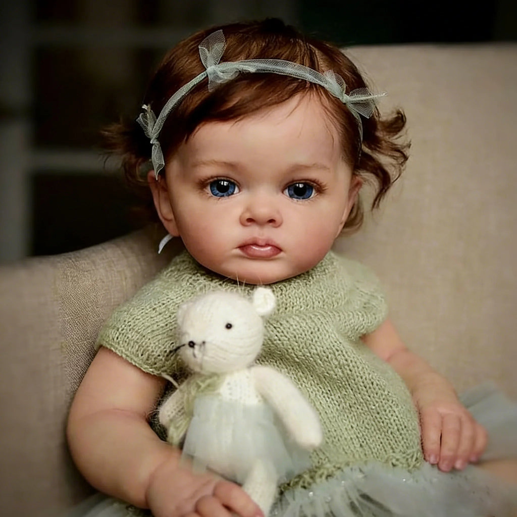 Lifelike Reborn Baby Doll Girl 55cm Handmade Realistic Newborn Baby Doll Soft Silicone Vinyl Reborn Toddler Doll