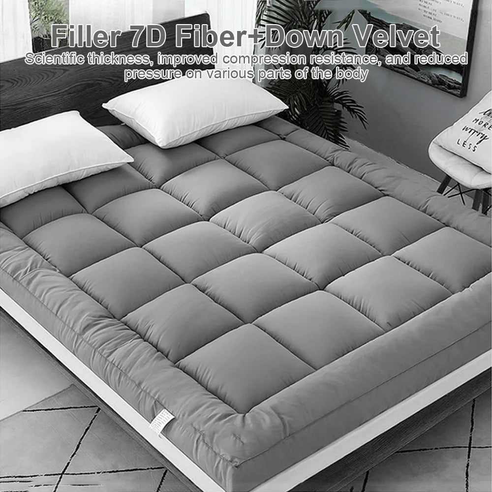 Bed Pillowtop Mattress Topper Mat Pad Protector Covers Single Double Queen King Size