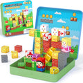 49PCS Mini Magnetic Blocks, with Iron Box, Travel Magnet Building Blocks for Toddlers,STEM Educational Magnet Toys